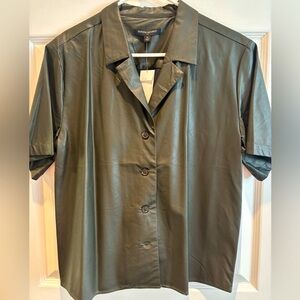 Banana Republic Faux Leather Shirt